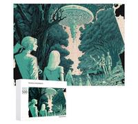 500 PCS Jigsaw Puzzles for Adults Alien Encounter in The Forest Teenagers Puzzles Hands-on Game Improve Memory Parent-child Interaction 500 PCS