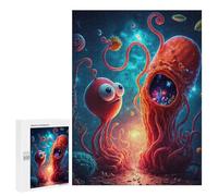 500 PCS Jigsaw Puzzles for Adults Alien Jellyfish Encounter Jigsaw for Adults Relax Games For Family Fun for Is Ideal As A Gift 500 PCS