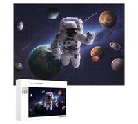 500 PCS Jigsaw Puzzles for Adults Astronaut Floating Among Planets-1 Teenagers Puzzles Hands-on Game Improve Memory Parent-child Interaction 500 PCS