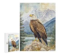 500 PCS Jigsaw Puzzles for Adults Bald Eagle Mountain View Jigsaw for Adults Brain Teaser Game Birthday Present Difficult And Challenge 500 PCS