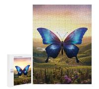 500 PCS Jigsaw Puzzles for Adults Beautiful Blue Butterfly Jigsaws for Adults DIY Toys Analysis And Logic Unique Gifts for Birthday And Christmas 500 PCS
