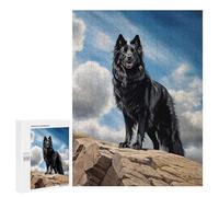 500 PCS Jigsaw Puzzles for Adults Black Old German Shepherd Puzzles for Adults Fun Games Precision Cutting Birthday And Unique Gifts 500 PCS