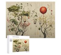 500 PCS Jigsaw Puzzles for Adults Botanical Hanging Gardens Teenagers Puzzles Hands-on Game Improve Memory Parent-child Interaction 500 PCS