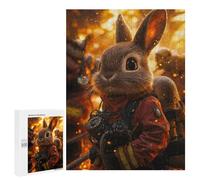 500 PCS Jigsaw Puzzles for Adults Brave Bunny Firefighter Jigsaws for Adults DIY Toys Analysis And Logic Unique Gifts for Birthday And Christmas 500 PCS