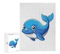 500 PCS Jigsaw Puzzles for Adults Cartoon Blue Whale Illustration Puzzle for Adults Anti-Stress Toys A Work of Art Difficult And Challenge 500 PCS