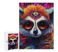 500 PCS Jigsaw Puzzles for Adults Colorful Fox with Goggles Puzzles for Adults DIY Toys Home Decoration Difficult And Challenge 500 PCS