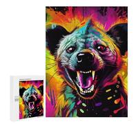 500 PCS Jigsaw Puzzles for Adults Colorful Hyena Artwork Teenagers Puzzles Hands-on Game Improve Memory Parent-child Interaction 500 PCS