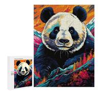 500 PCS Jigsaw Puzzles for Adults Colorful Panda Mountain Art Teenagers Puzzles Hands-on Game Improve Memory Parent-child Interaction 500 PCS