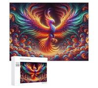 500 PCS Jigsaw Puzzles for Adults Colorful Phoenix Artwork-2 Jigsaw for Adults Family Games Presents for Women Parent-child Interaction 500 PCS