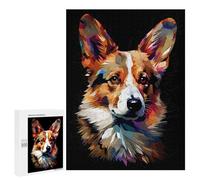 500 PCS Jigsaw Puzzles for Adults Corgi Geometric Abstract Jigsaw for Adults Relax Games Hand Speed Race for Is Ideal As A Gift 500 PCS