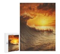 500 PCS Jigsaw Puzzles for Adults Crashing Wave at Sunset Adult Puzzles Toy Wall Decor But Fun And Humorous Parent-child Interaction 500 PCS