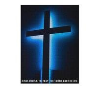 500 PCS Jigsaw Puzzles for Adults Cross Jesus2 Adult Jigsaw Puzzle Brain Teaser Game Difficult Challenge Difficult And Challenge 500 PCS