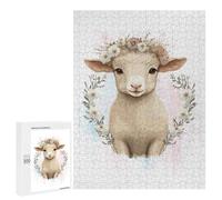 500 PCS Jigsaw Puzzles for Adults Cute Baby Sheep Lamb Puzzles for Adults Fun Games Precision Cutting Birthday And Unique Gifts 500 PCS