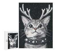 500 PCS Jigsaw Puzzles for Adults Cute Reindeer Cat Jigsaws for Adults DIY Toys Analysis And Logic Unique Gifts for Birthday And Christmas 500 PCS