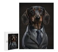 500 PCS Jigsaw Puzzles for Adults Dachshund in A Mens Suit Jigsaw Puzzle Hands-on Game But Fun And Humorous Birthday And Unique Gifts 500 PCS