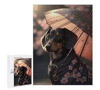 500 PCS Jigsaw Puzzles for Adults Dachshund Japanese Kimono Puzzles for Adults Fun Games Precision Cutting Birthday And Unique Gifts 500 PCS