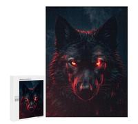 500 PCS Jigsaw Puzzles for Adults Dangerous Wolf Red Eyes Jigsaw for Adults Brain Teaser Game Birthday Present Difficult And Challenge 500 PCS