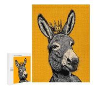 500 PCS Jigsaw Puzzles for Adults Donkey King Portrait Puzzles for Adults Fun Games Precision Cutting Birthday And Unique Gifts 500 PCS