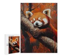 500 PCS Jigsaw Puzzles for Adults Dreaming Red Panda Jigsaw for Adults Brain Teaser Game Birthday Present Difficult And Challenge 500 PCS
