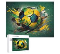 500 PCS Jigsaw Puzzles for Adults Dynamic Soccer Ball Artwork -3 Jigsaw for Adults Family Games Presents for Women Parent-child Interaction 500 PCS