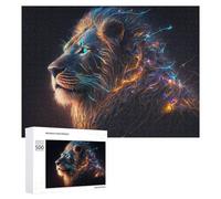 500 PCS Jigsaw Puzzles for Adults Electric Lion's Majesty Teenagers Puzzles Hands-on Game Improve Memory Parent-child Interaction 500 PCS