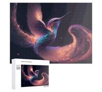 500 PCS Jigsaw Puzzles for Adults Enchanted Hummingbird in Cosmic Light Puzzles for Adults DIY Toys Home Decoration Difficult And Challenge 500 PCS