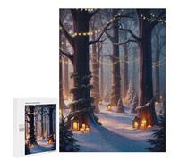 500 PCS Jigsaw Puzzles for Adults Enchanted Winter Forest Jigsaw for Adults Brain Teaser Game Birthday Present Difficult And Challenge 500 PCS