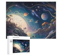 500 PCS Jigsaw Puzzles for Adults Fantasy Forest with Celestial Bodies Puzzles for Adults DIY Toys Home Decoration Difficult And Challenge 500 PCS