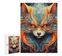 500 PCS Jigsaw Puzzles for Adults Flame Fox Mystic Artwork Teenagers Puzzles Hands-on Game Improve Memory Parent-child Interaction 500 PCS