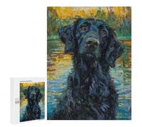 500 PCS Jigsaw Puzzles for Adults Flatcoated Retriever Monet Jigsaws for Adults DIY Toys Analysis And Logic Unique Gifts for Birthday And Christmas 500 PCS