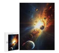 500 PCS Jigsaw Puzzles for Adults Galactic Collision Planets in Motion Jigsaw for Adults Brain Teaser Game Birthday Present Difficult And Challenge 500 PCS