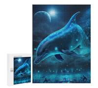 500 PCS Jigsaw Puzzles for Adults Galactic Dolphin Journey Jigsaw for Adults Brain Teaser Game Birthday Present Difficult And Challenge 500 PCS