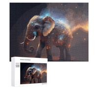 500 PCS Jigsaw Puzzles for Adults Galactic Elephant Majesty Teenagers Puzzles Hands-on Game Improve Memory Parent-child Interaction 500 PCS