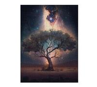 500 PCS Jigsaw Puzzles for Adults Galactic Tree in Desert Adult Jigsaw Puzzle Brain Teaser Game Difficult Challenge Difficult And Challenge 500 PCS