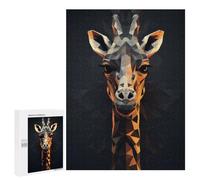 500 PCS Jigsaw Puzzles for Adults Geometric Style Giraffe Jigsaw for Adults Brain Teaser Game Birthday Present Difficult And Challenge 500 PCS