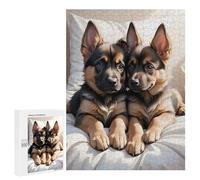 500 PCS Jigsaw Puzzles for Adults German Shepherd Pup Jigsaw for Adults Brain Teaser Game Birthday Present Difficult And Challenge 500 PCS