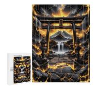 500 PCS Jigsaw Puzzles for Adults Golden Kintsugi Torii Gate Jigsaw for Adults Brain Teaser Game Birthday Present Difficult And Challenge 500 PCS