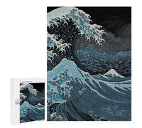 500 PCS Jigsaw Puzzles for Adults Great Wave Off Kanagawa Inspired Art Jigsaw for Adults Brain Teaser Game Birthday Present Difficult And Challenge 500 PCS