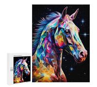 500 PCS Jigsaw Puzzles for Adults Horse in Geometric Pattern Jigsaws for Adults DIY Toys Analysis And Logic Unique Gifts for Birthday And Christmas 500 PCS