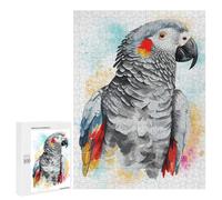 500 PCS Jigsaw Puzzles for Adults Jigsaw Abstract Grey Parrot Art Adult Jigsaw Puzzle Brain Teaser Game Wall Decoration Fun at Home Activities, 500 PCS