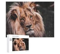 500 PCS Jigsaw Puzzles for Adults Jigsaw Animals Lion Face Portrait Adult Jigsaw Puzzle Brain Teaser Game Wall Decoration Fun at Home Activities, 500 PCS