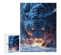 500 PCS Jigsaw Puzzles for Adults Jigsaw Blue Tiger Snow Fantasy Artwork Adult Puzzles Relaxing Games Enhance Memory Christmas Birthday Gifts 500 PCS
