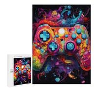 500 PCS Jigsaw Puzzles for Adults Jigsaw Colorful Gaming Controller Artwork Adult Puzzles Anti-Stress Toys Difficult Hard Challenging Game Gifts 500 PCS
