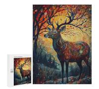500 PCS Jigsaw Puzzles for Adults Jigsaw Deer Sunset 2 Adult Puzzles Relaxing Games Enhance Memory Christmas Birthday Gifts 500 PCS