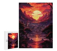 500 PCS Jigsaw Puzzles for Adults Jigsaw Dramatic Sunset Cityscape Adult Puzzles Relaxing Games Enhance Memory Christmas Birthday Gifts 500 PCS