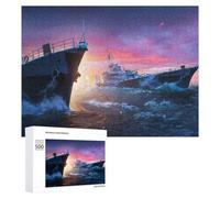 500 PCS Jigsaw Puzzles for Adults Jigsaw French Destroyer Adult Jigsaw Puzzle Brain Teaser Game Wall Decoration Fun at Home Activities, 500 PCS