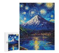 500 PCS Jigsaw Puzzles for Adults Jigsaw Fuji Mount Starry Night Adult Jigsaw Brain Teaser Game Hand Speed Race Challenging Game Gifts 500 PCS
