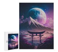 500 PCS Jigsaw Puzzles for Adults Jigsaw Full Moon in Japan Adult Jigsaw Brain Teaser Game Hand Speed Race Challenging Game Gifts 500 PCS