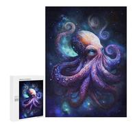 500 PCS Jigsaw Puzzles for Adults Jigsaw Galactic Octopus Art Print-4 Adult Puzzles Relaxing Games Enhance Memory Christmas Birthday Gifts 500 PCS