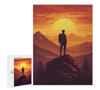 500 PCS Jigsaw Puzzles for Adults Jigsaw Hiking Mountain Vintage Adult Jigsaw Brain Teaser Game Hand Speed Race Challenging Game Gifts 500 PCS